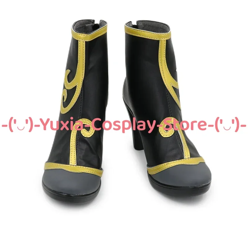 Yuxiacosplay! Nijisanji EN Pomu Rainpuff Cosplay Schoenen Anime Karakter Prop PU Lederen Laarzen Halloween Carnaval Feestkostuum