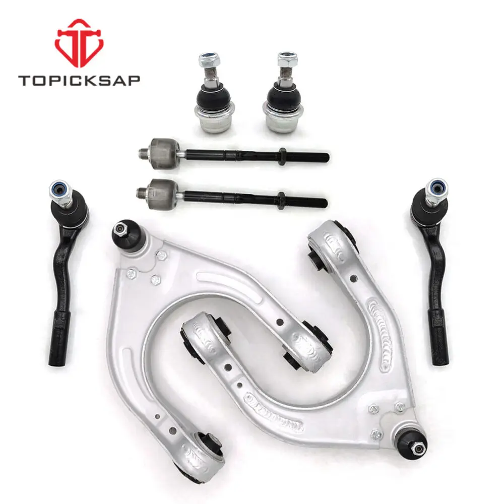 TOPICKSAP 8pcs Suspension Kits Control Arms Tie Rod Lower Ball Joints for MERCEDES-BENZ W211 E350 E500 2003 - 2011 2113300138