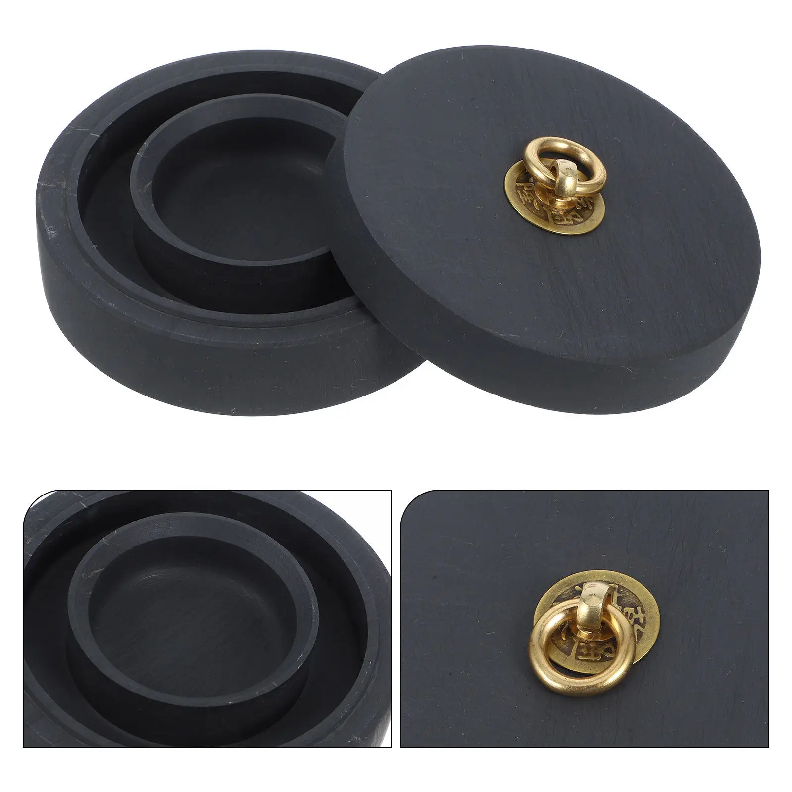 Inkstone Lid Protective Chinese Ink Stone for Elementary Calligraphy Traditional Hotpot Stick Stone Drawing