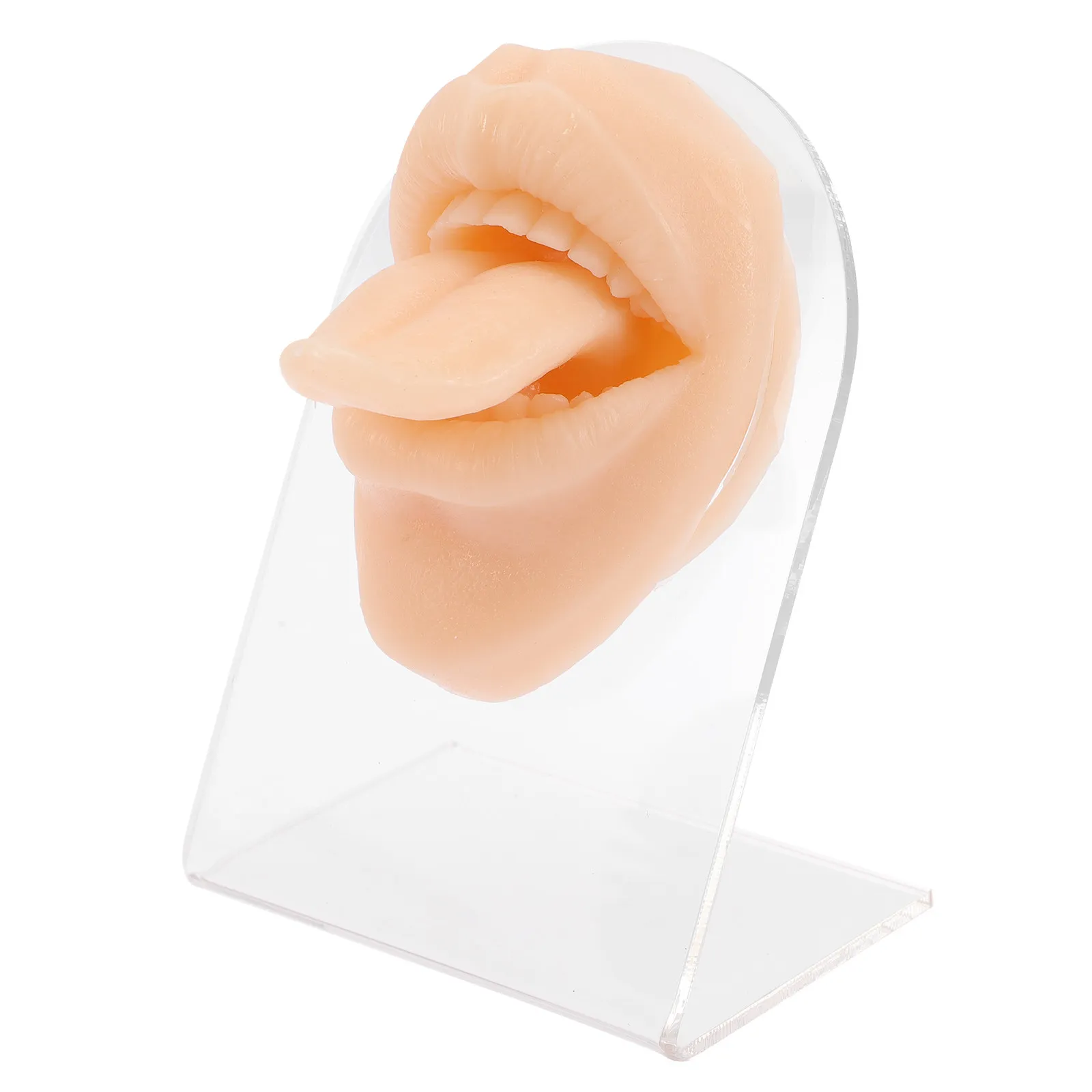 Silicone Tongue Simulation Piercing Practice Soft Elastic Skin Feel Training Tool for Piercing Skill Development