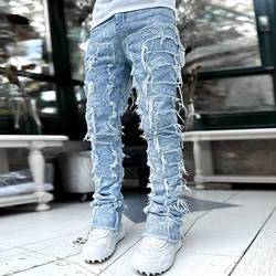 Kakan-Jean Droit à Franges pour Homme, Pantalon Extensible, High Street, Nouvelle Collection 3001