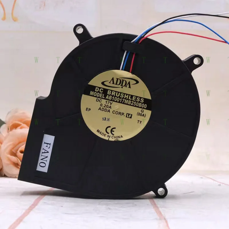 H 1 PCS for ADDA Fan  AB10017MB250B00  DC12V-17V 0.20A 10*10*25mm 4 pin Cooling fan