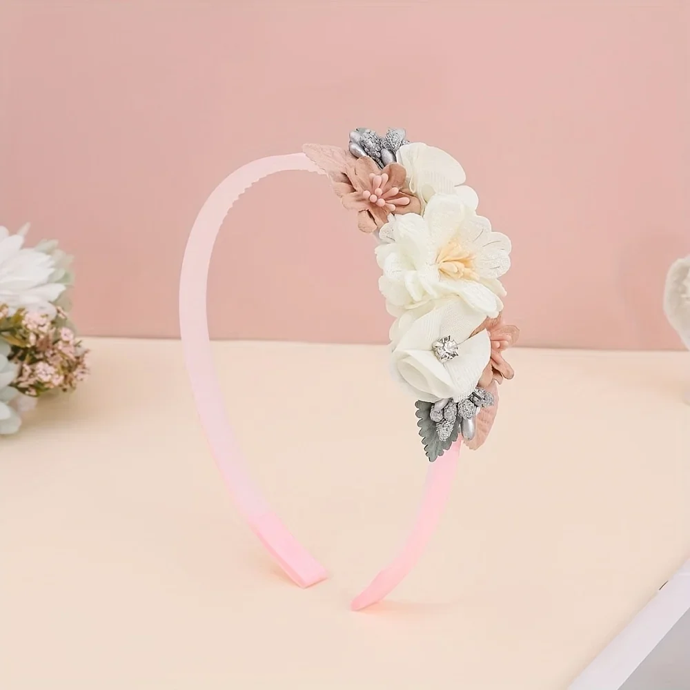 2026 korean Baby headband fabric flowers girls headbands kaid hair band headwear Children hair accessories photography prop