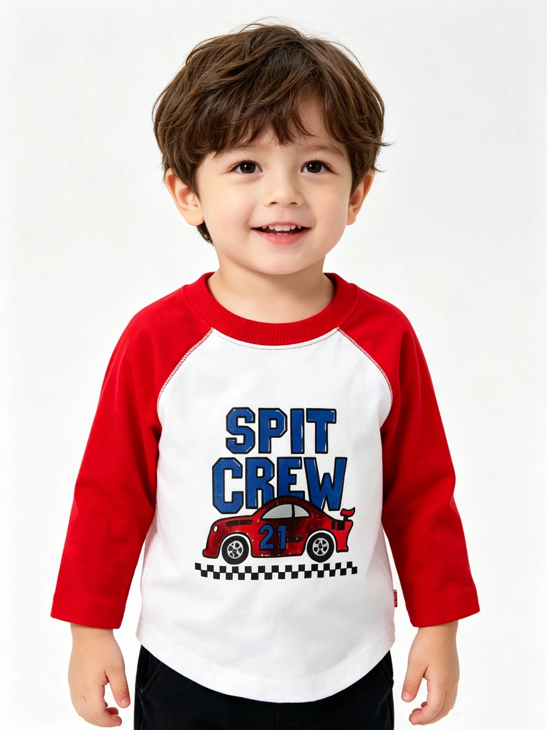 Robot Baby Boys Tee Shirts Long Cotton Toddler Boy T-Shirt Soft 1-6Years Kids Sweatshirt Jersey Infant Tops Outfits