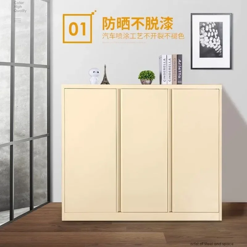 Steel Outdoor Tool Cabinet Balcony Locker Integrated Waterproof Sunscreen Sliding Door Mobile Garage Storage Cabinet