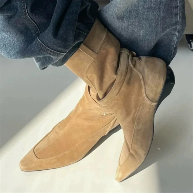 

Eilyken New Fashion Pointed Toe Strap Buckle Women Ankle Boots Autumn Winter Shoes Elegant Low Heels Short Booties