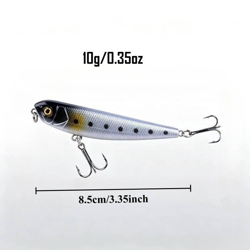 2PCS/3PCS/4PCS/5PCS Topwater Walking Pencil Hard Bait 8.5cm/10g Floating Lure Zig-Zag Action Culter Bass Perch Saltwater Fishing