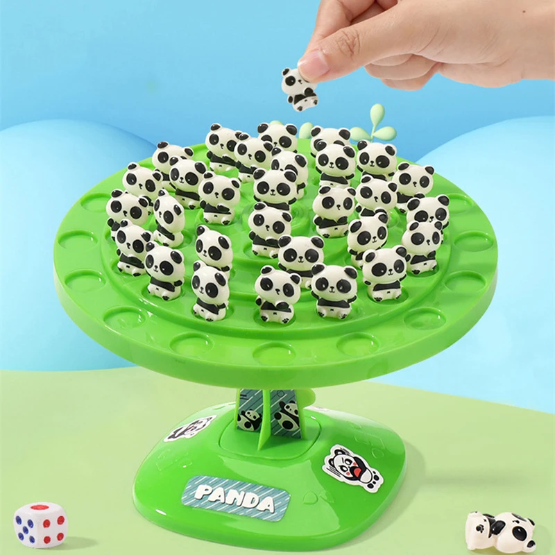 Panda Balance Tree for Children, Montessori Math Toys, Balancing Board Game, Interação Pai-Filho, Tabletop Balance Game, Toy Gift