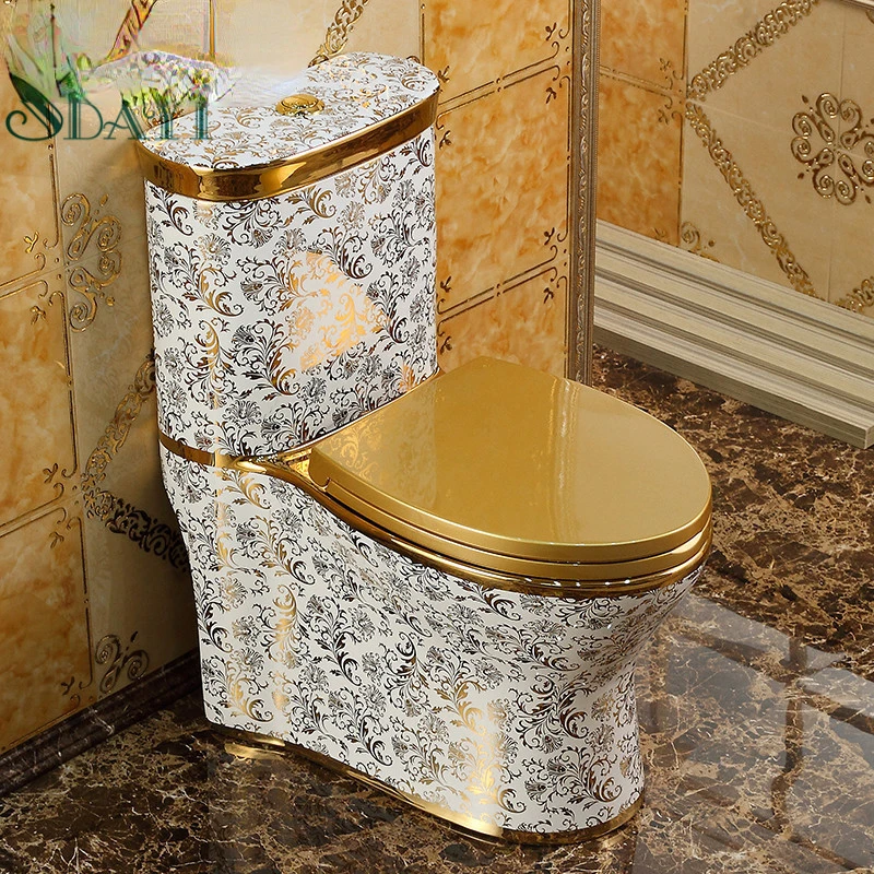 

bathroom electroplated golden wc toilet bowl ceramic gold plated toilet