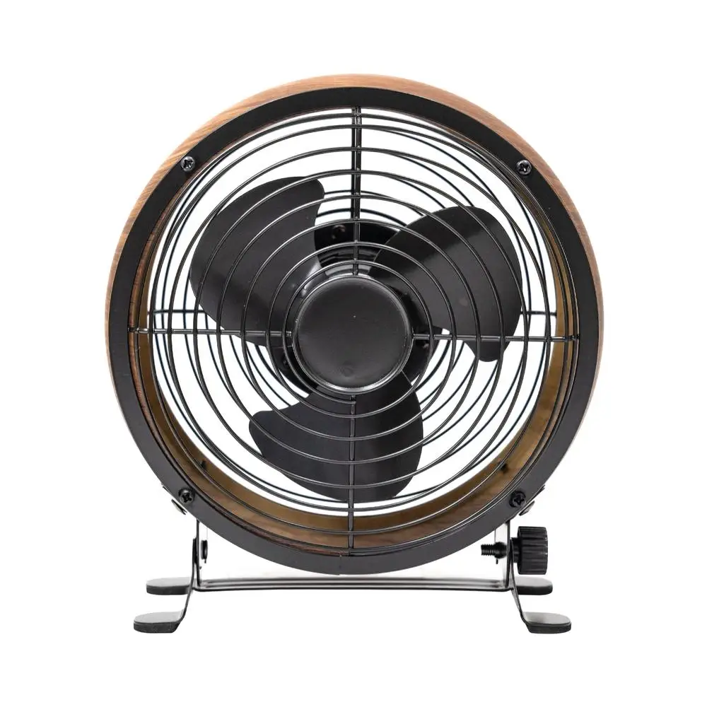 2 حزمة ريترو 5 بوصة سطح المكتب طبل مروحة معدنية منضدية USB-C قابل للتعديل إمالة 3 سرعة داخلي دوران الهواء مكتب المنزل