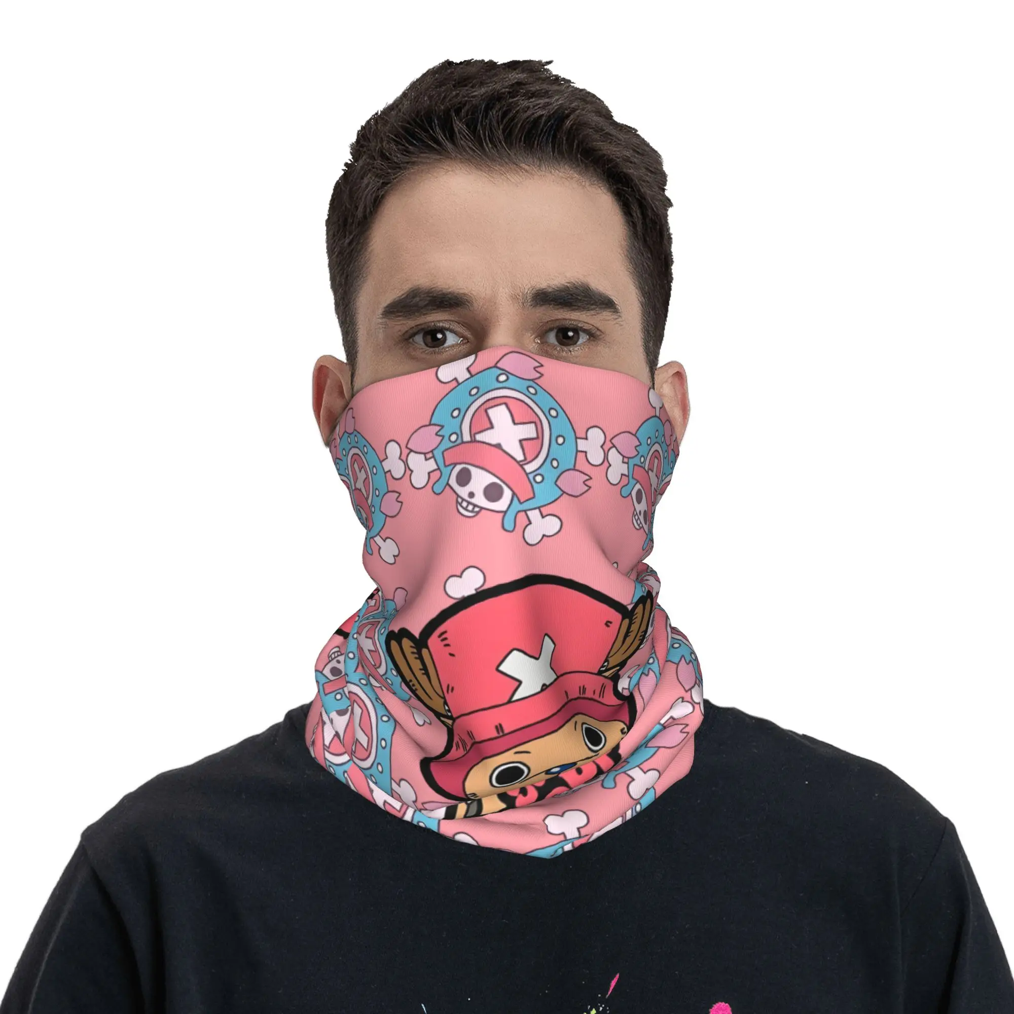 Custom Chopper Janpan Anime Winter Headband Neck Warmer Women Men Ski Hunting Tube Scarf Movies Face Bandana Gaiter