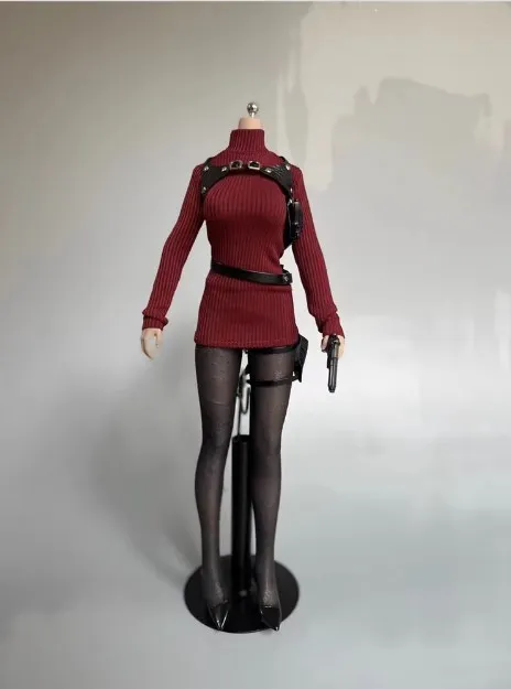 

1/6 Female Soldier Ada Wong Sexy Sweater High Collar Knit Shirt Knitted Pantyhose Model Fit 12'' Action Figure Body In Stock