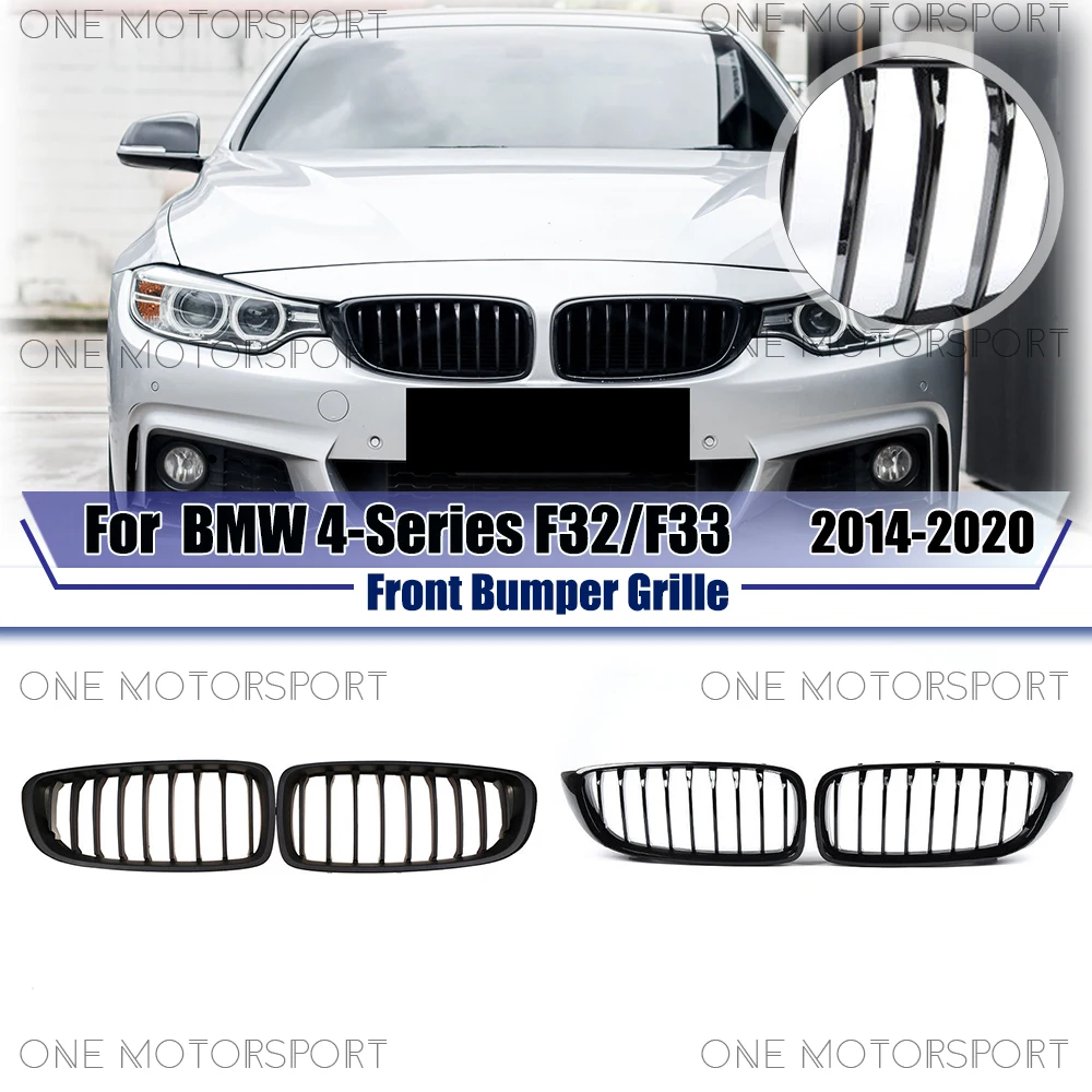 

Glossy Black Single Line Style Racing Grille Bumper For BMW 4-Series F32 F33 2014-2020 Matte Black Front Bumper Grille