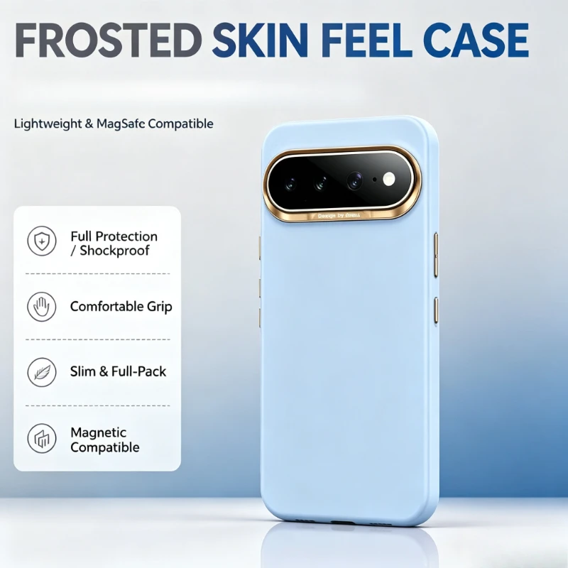 Funda de teléfono mate con botón de lente de aleación de metal en colores macaron para Google Pixel 11 Pro XL 10 Pro 10A, compatible con MagSafe y resistente a golpes.
