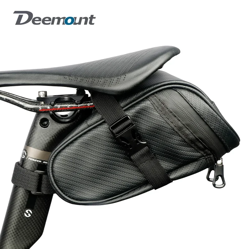 

1L Capacity Seat Tube Pack Bag Hoop& Loop Strap Buckle Belt Mount on Round/ Aero Seatpost Cycle Carryings Saddle Storage Pouch