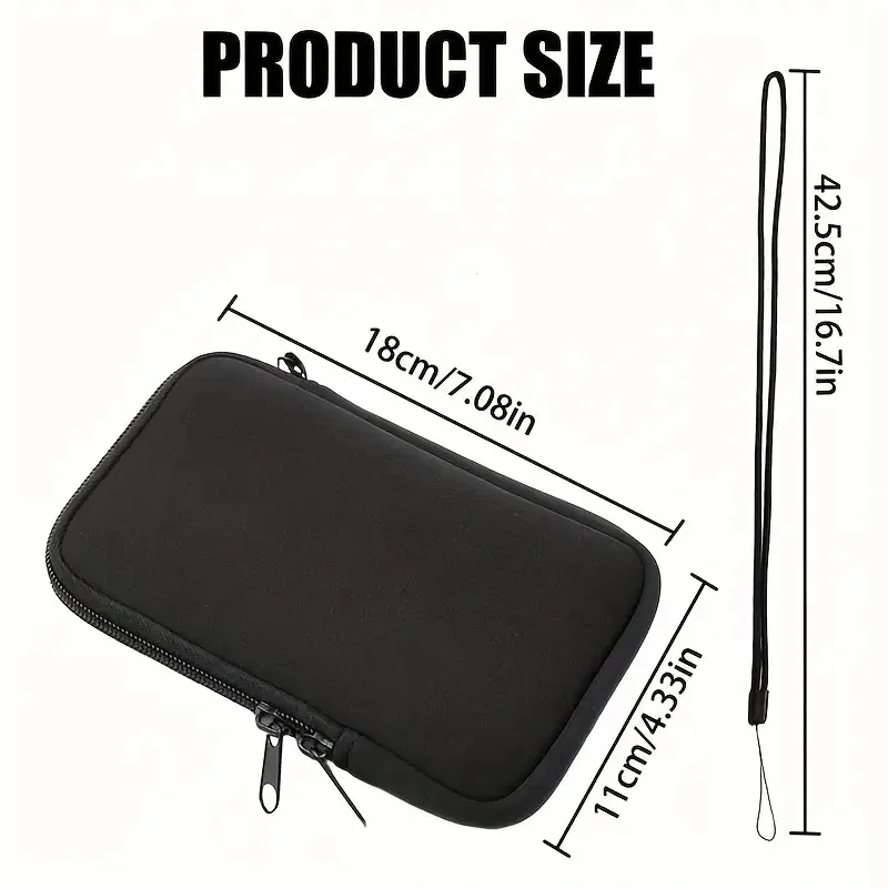 Bolsa Universal de Neopreno para Teléfono Móvil, con Cierre, Color Sólido, Bolsa de Almacenamiento para Celular, Portátil, a Prueba de Golpes, Bolsa de Viaje