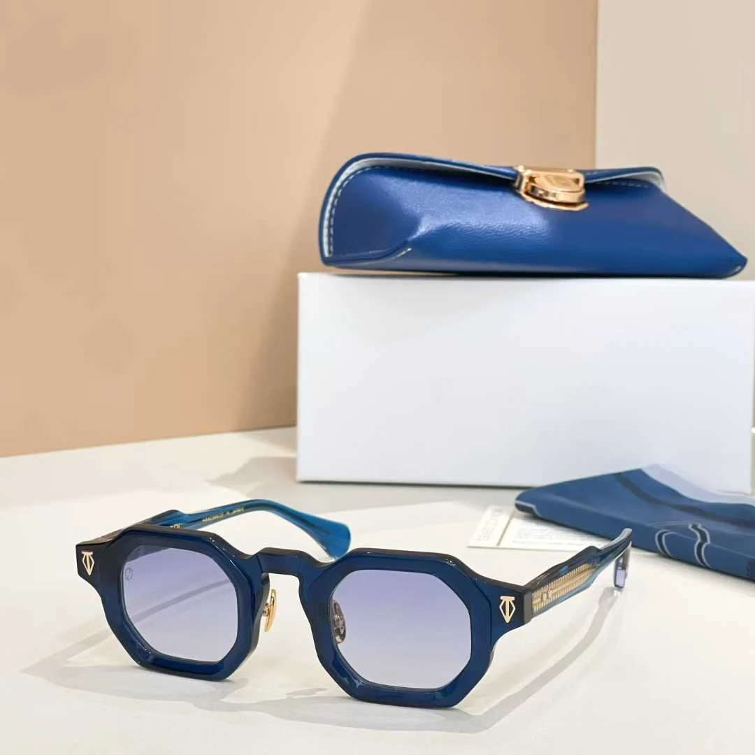 

Tough Guy Luxury Fashion Trend Vintage Henri Sunglasses BIRDCAGE Solid Thick Acetate UV400 Retro Square Unisex 3A+ High Quality