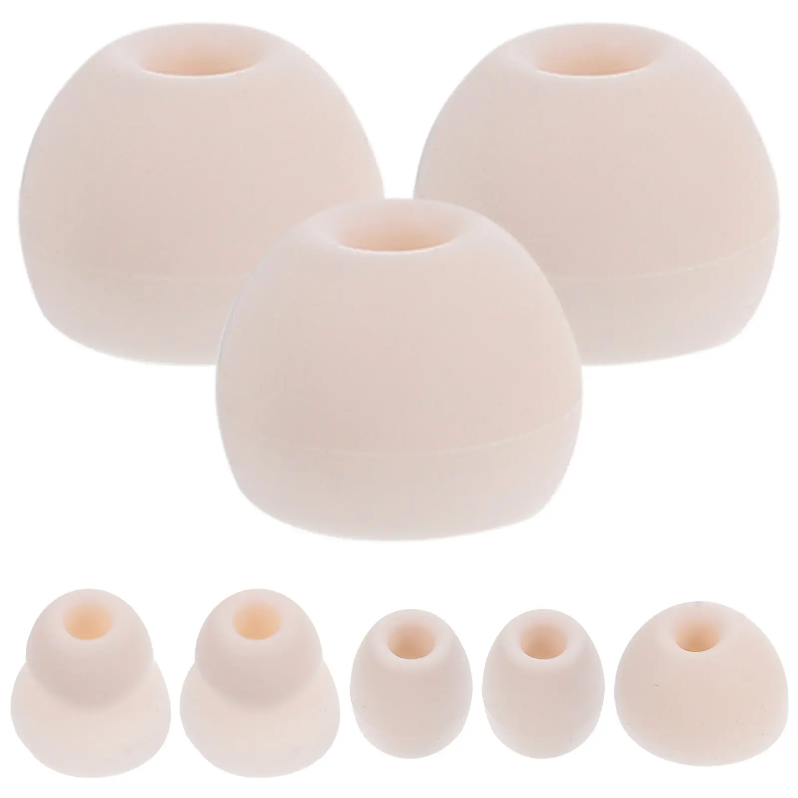 8Pcs High-Quality Silicone Earbuds Tips for in-Ear Headphones Superior Noise Isolation Soft Comfort Fit Washable Removable