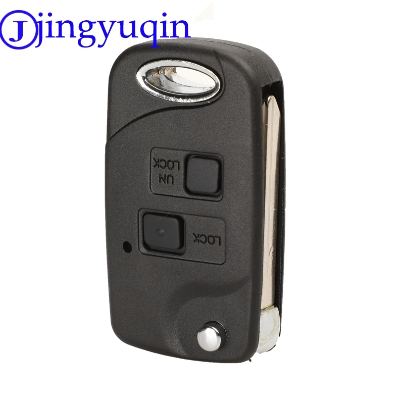 Jingyuqin Custodia a conchiglia per chiave auto pieghevole a distanza per Toyota Yaris Carina Corolla Avensis Cover Toy43 Toy47 Toy48 con pulsanti