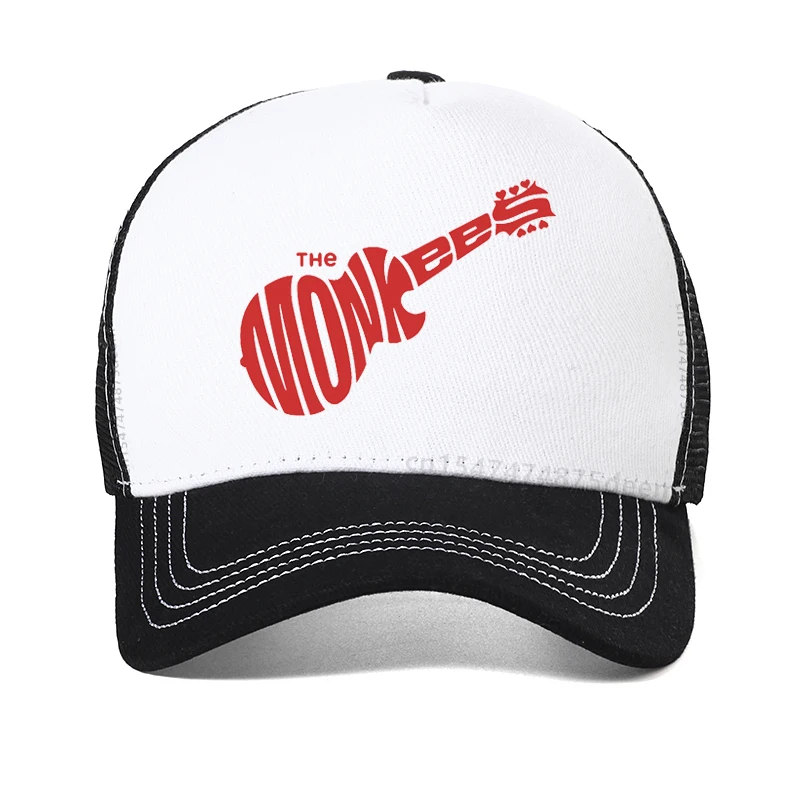 

high quality Summer beach sun hats new print Unisex The Monkees Adjustable Baseball Cap cool Mesh breathable hats Bone