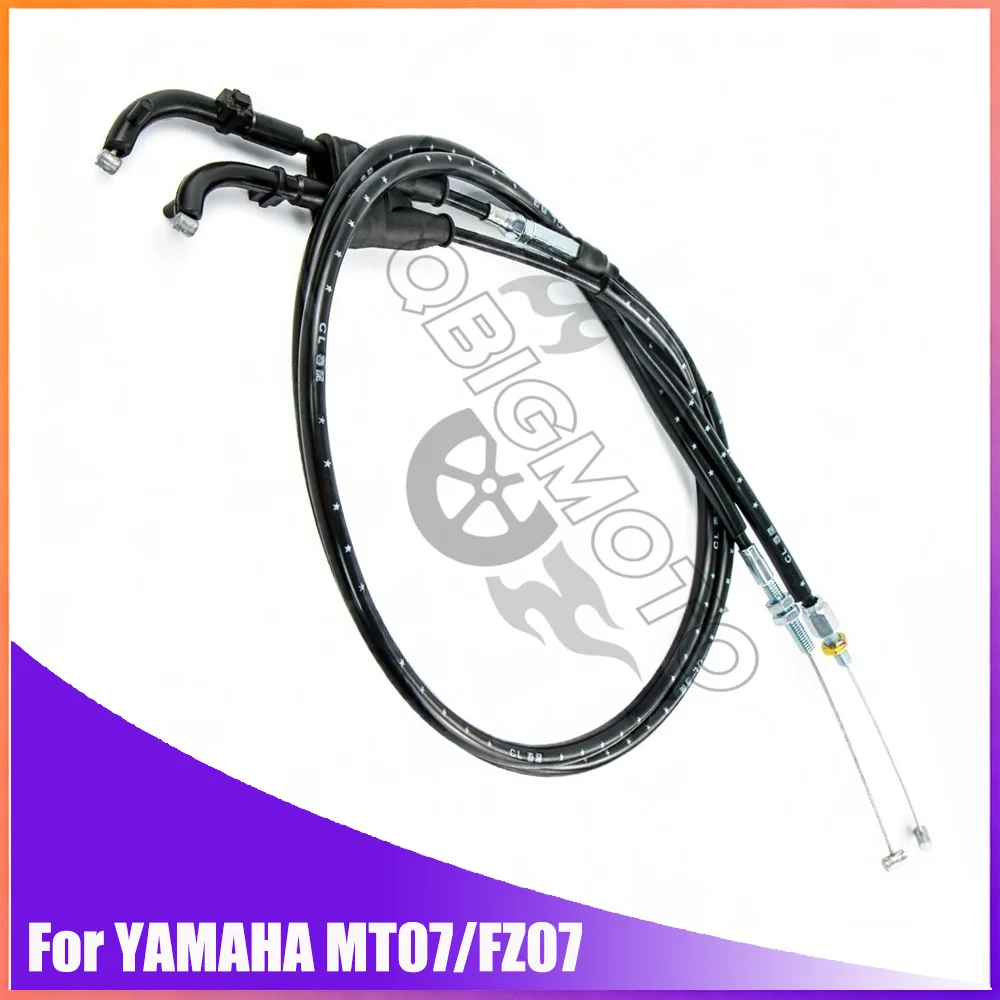 

MT FZ 07 Motorcycle Accessories Throttle Cable Line For YAMAHA MT07 FZ07 2014 2015 2016 2017 2018 Push & Pull Wires