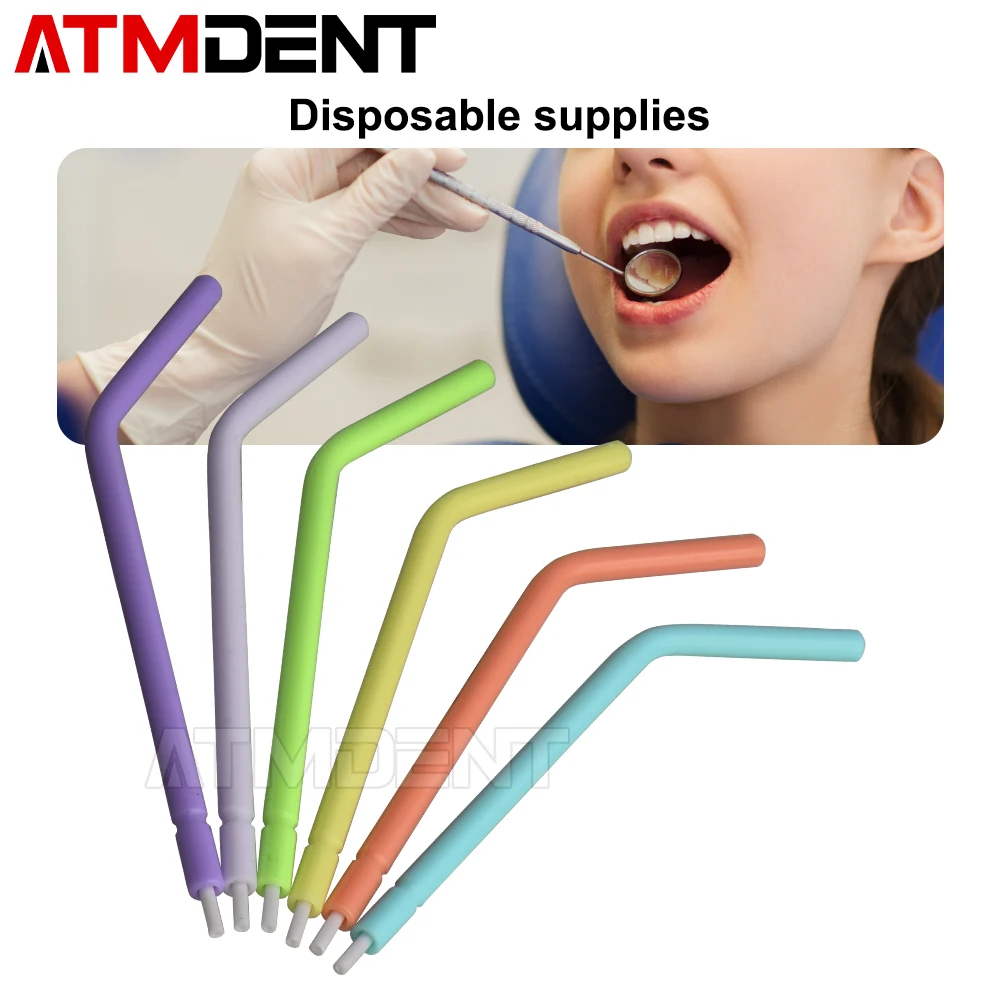 250 PCs Disposable Nozzles Tips 3 Way Syringe Dental Triple Air Water Syringe for Dental Unit Chair