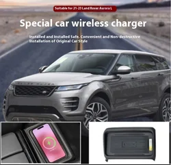 15W Car Wireless Charging Pad for Land Rover Evoque L551 2019~2023 Panel Center Console Phone Fast Charger Plate Tray Accessorie