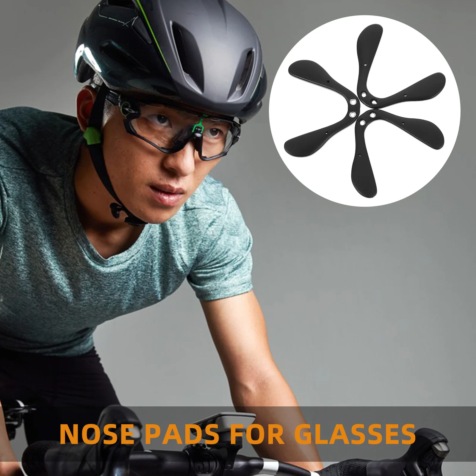 3 قطع من وسادات الأنف القابلة للتعديل لنظارات ركوب الدراجات، نظارات رياضية خارجية، دعم مطاطي غير قابل للانزلاق عالمي #3