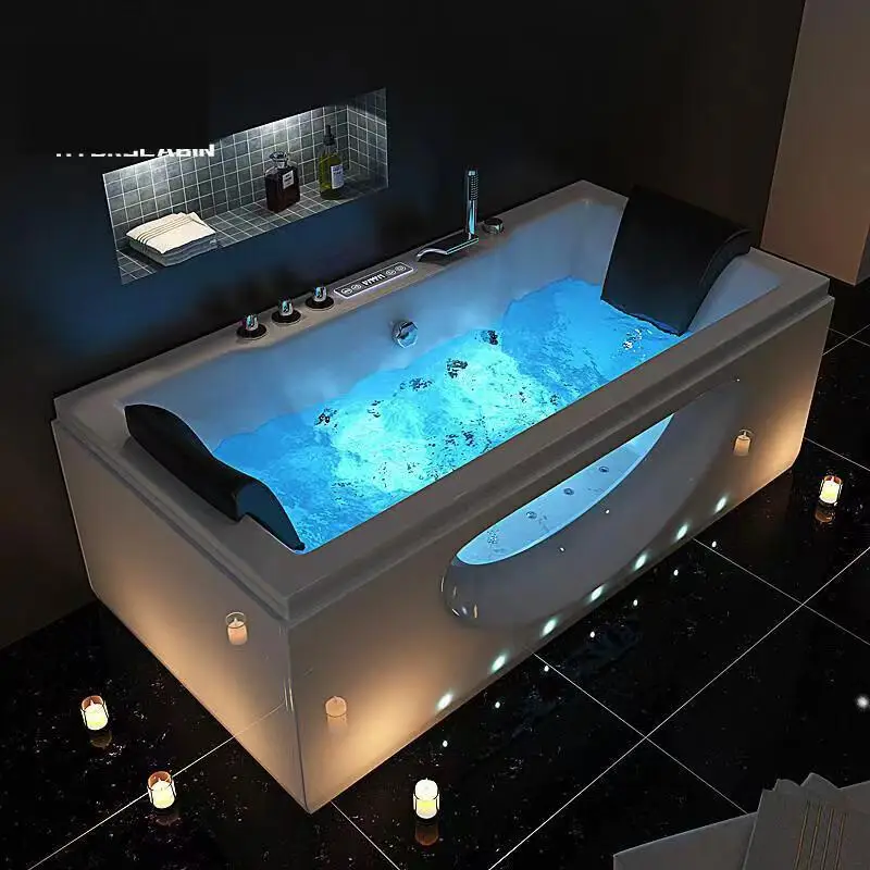 Oliver Shape Jacuzzier for Sexy Soaking whirlpool Tub Hotel Bathroom Shower Use with Tap Overflow