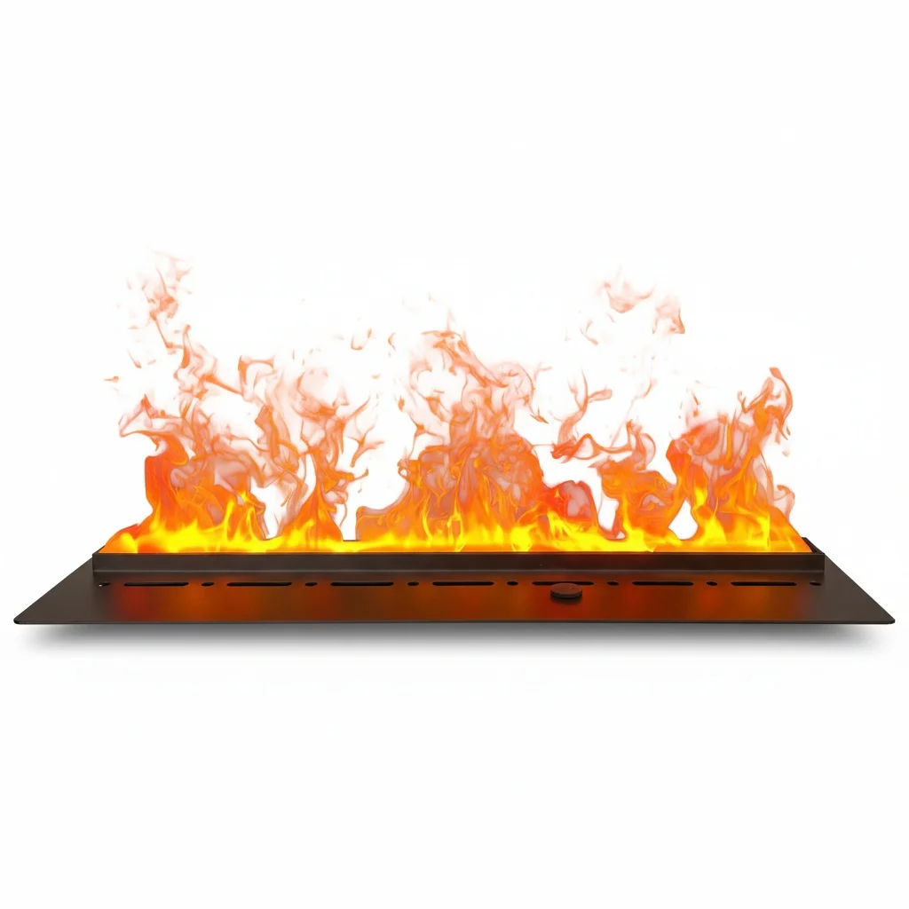 

3D Water Vapor Fireplace, Tempered Glass Electric Fireplace Insert, Atomization Steam Heater, Humidifier, 609-2000mm, LED Flame