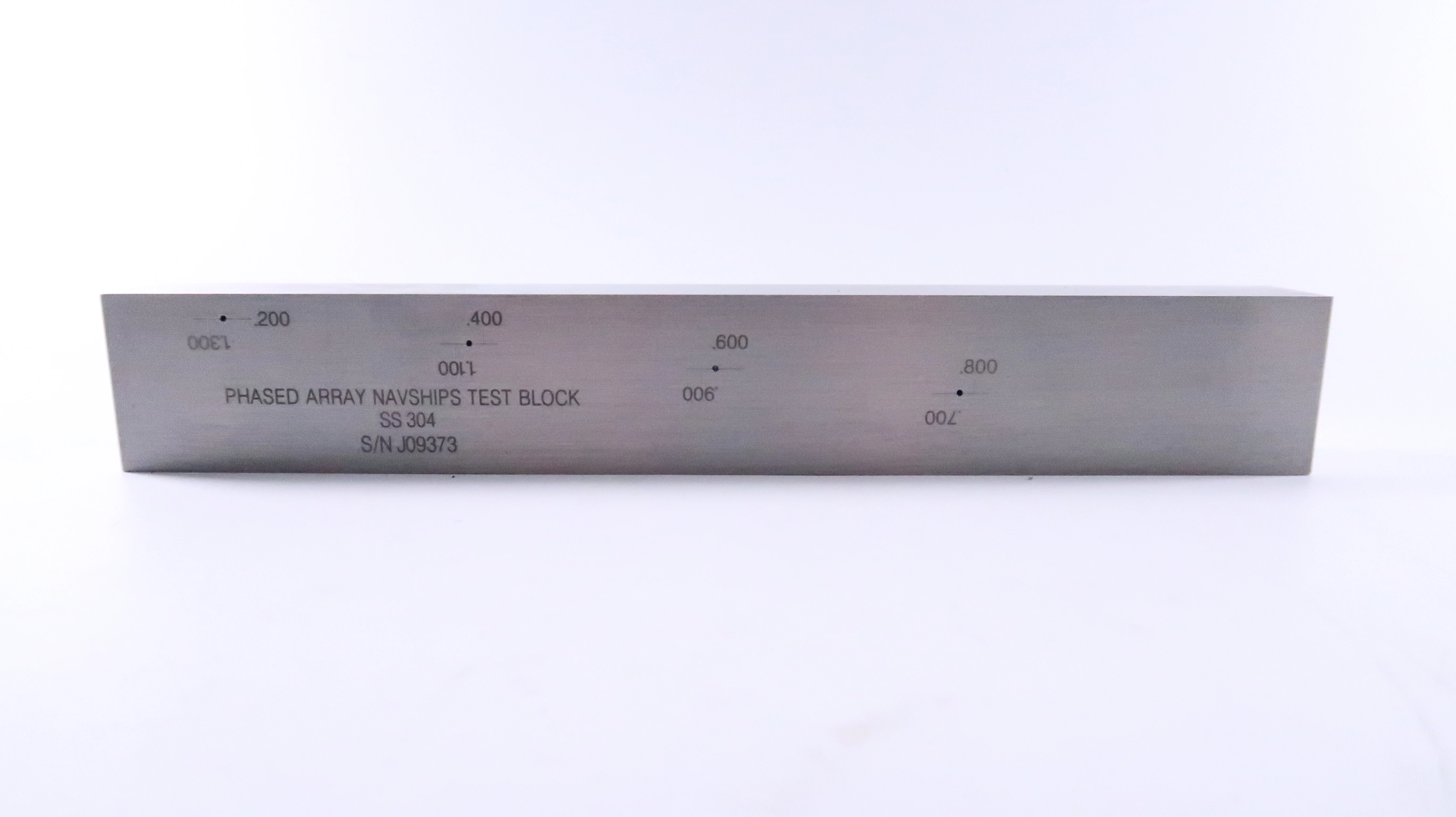 UT Test Block NavShip Phased Array 304 Stainless Steel Calibration Block 4 Holes Type