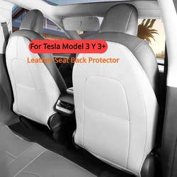 Almohadilla protectora antisuciedad para asiento de coche, accesorio para el Interior del coche, respaldo trasero de cuero, medio paquete, para Tesla Model3 Y 3 + Highland 2024