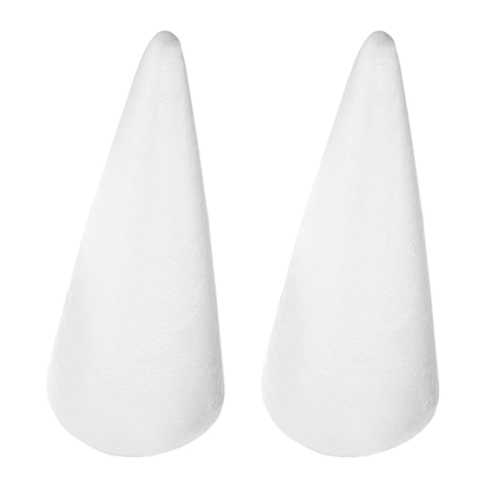 2 قطعة مخروط رغوة الأبيض البوليسترين الحرفية المخاريط DIY بها بنفسك الاطفال الديكور شجرة عيد الميلاد محور لوازم DIY مخروط
