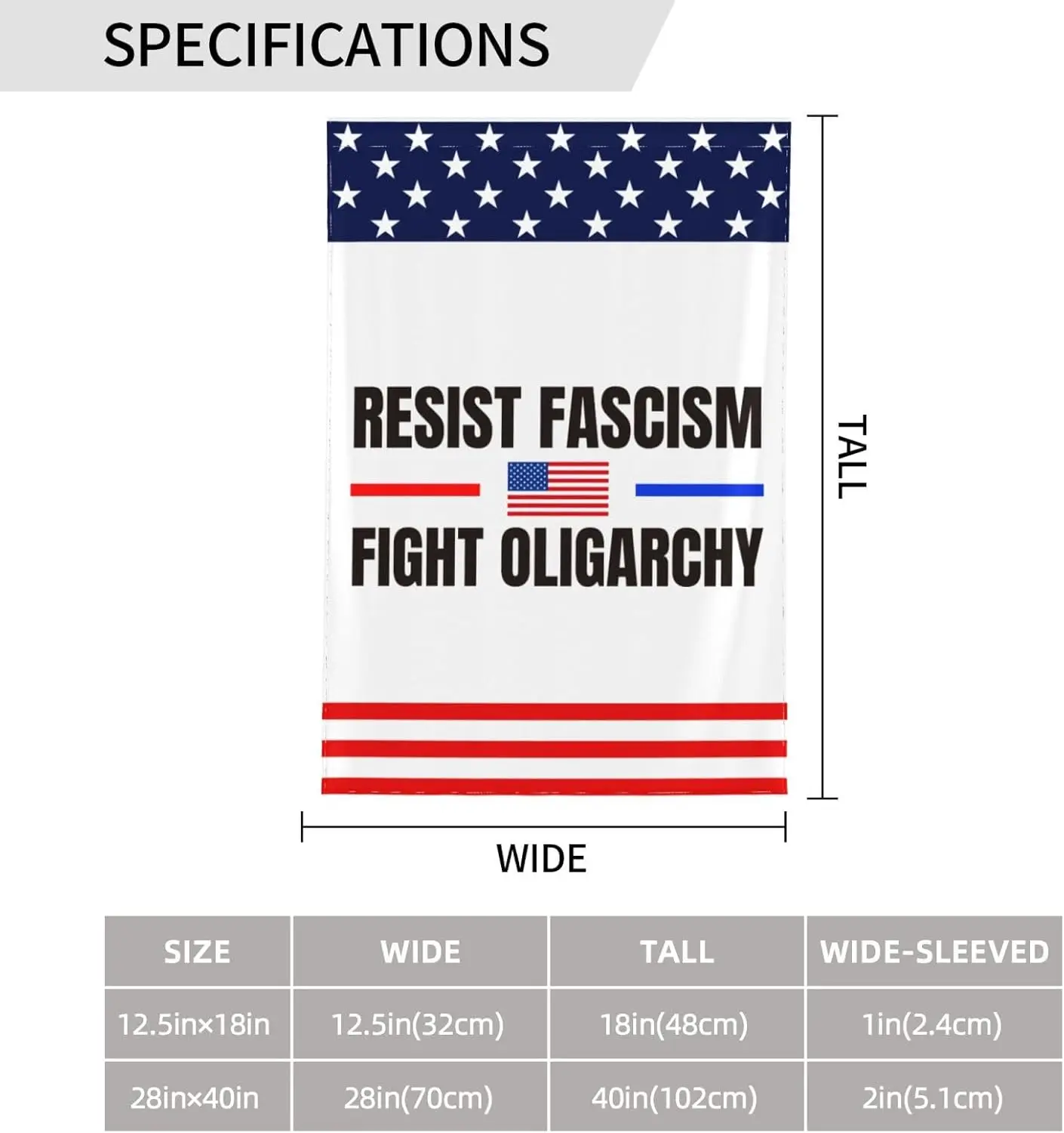 قتال أوليغارشي مقاومة اللفازية حديقة العلم 12x18 أعلام للعلم الخارجي لتزيين الفناء ، ديكور خارجي صغير AAO #3