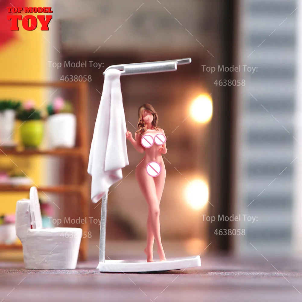 Bemalte Miniaturen 1/18 1/24 1/64 1/43 1/87 Badewelle Schönheit Mädchen weibliche Szene Figur Puppe unbemalt Modell für Auto Fahrzeuge