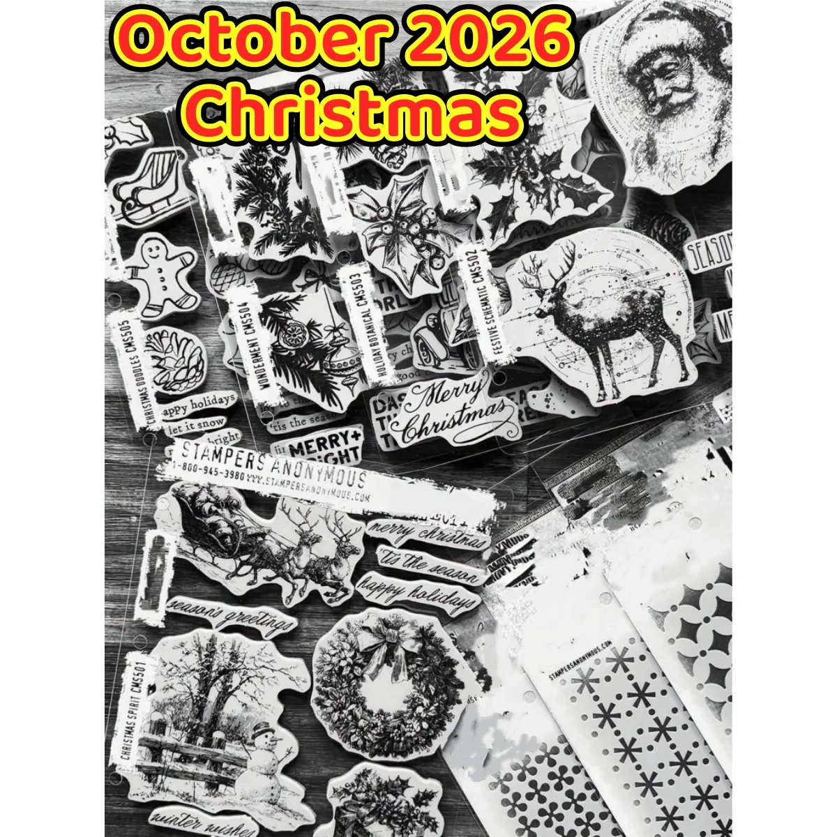 October 2026 New Christmas Doodles Festive Retro Snowflake Metal Cutting Dies Clear Stamps Stencil For DIY Scrapbook Diary