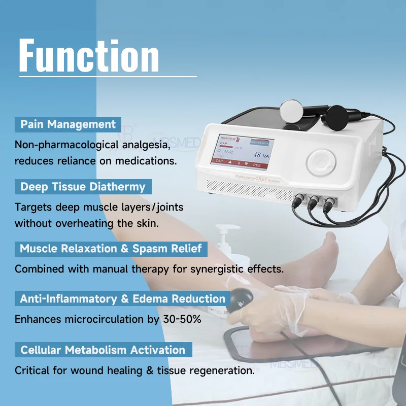 High Quality Indiba 448khz Radiofrequency Tecar Machine Vet Body Care Therapy Equipment Smart Tecar Pro CET RET RF Machine