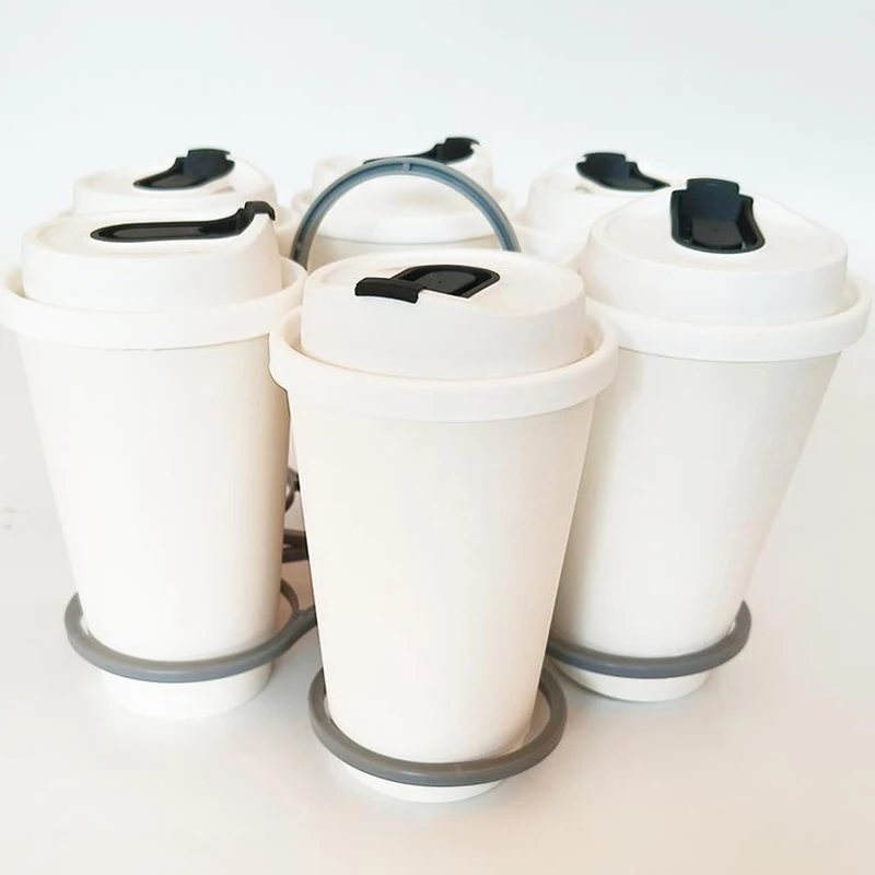 Foldable Drink Holder With Handle Cup Carrier For Drinks Coffee Carrier Reusable Drink Carrier Foldable Coffee Carrier Drink