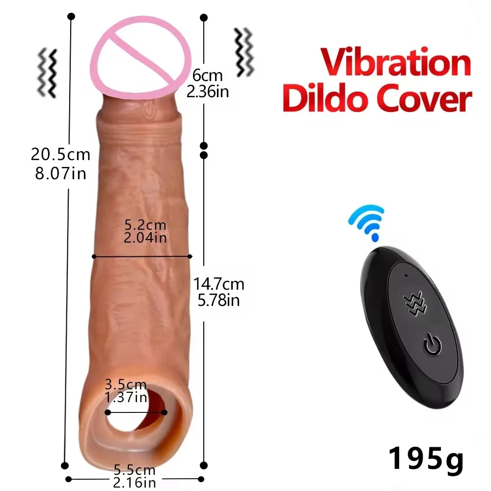 Sex Toy Vibrator for Men Penis Enlargement Sleeve Cover Case Cock Header Enlargement Extension Enhancement Men Silicone Condom view 5