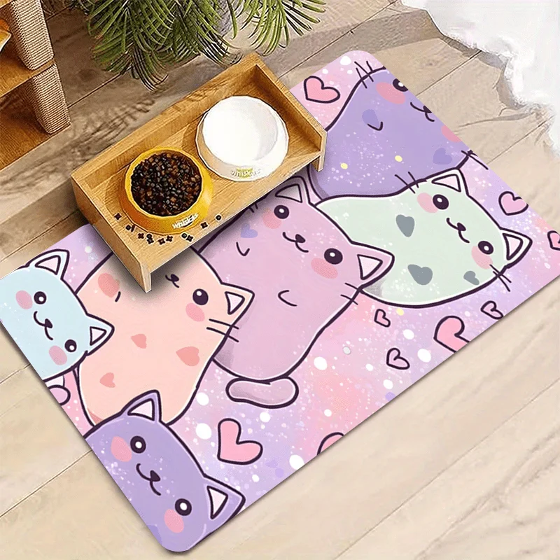 1pc of Feeding Mat for Pets That Dries Quickly Is Splash-Proof, Absorbent Non-Slip, Durable, And Easy to Clean