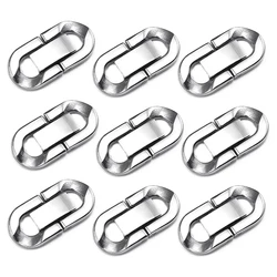 2pcs/Lot 6/8/10/12mm Stainless Steel Unassembled Clasps Buckle Connector For DIY Necklace Bracelets Jewelry Making Accessories