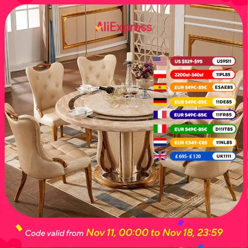 

European Party Dining Table Organizer Event Unique Round Coffee Dining Table Salon Living Room Mesas Comedor House Accessories