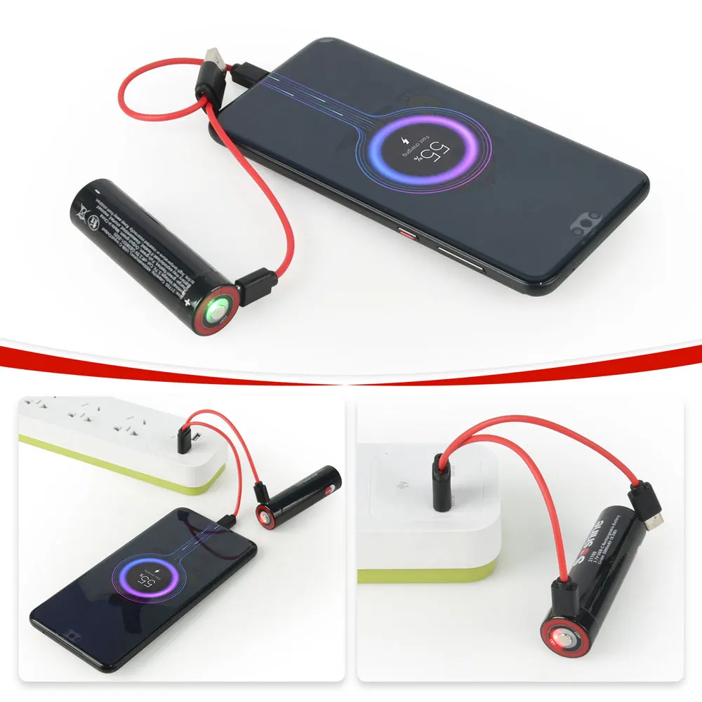 

Soshine 3.7V 21700 5000mah Rechargeable Battery USB 21700 Lithium Battery Large Capacity Li-ion Battery with USB Type-C Charging