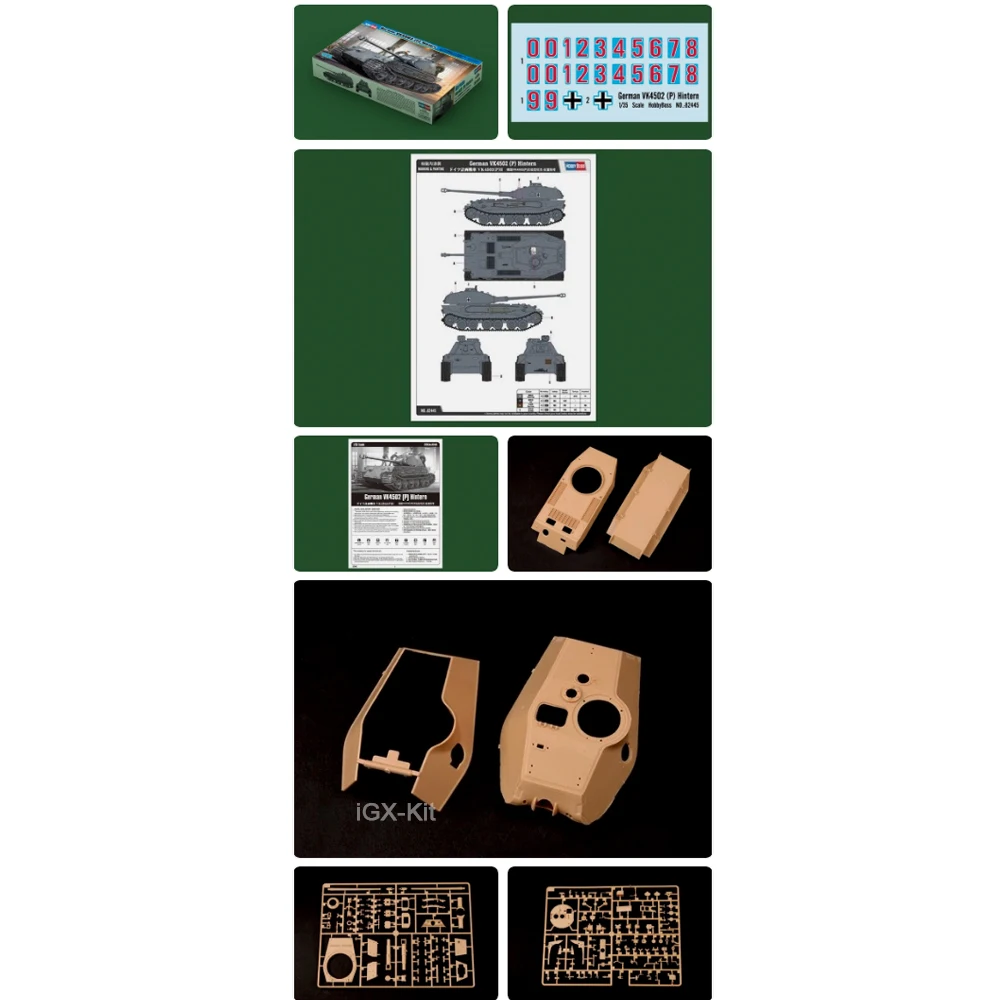 

Hobbyboss 82445 1/35 Scale German VK4502 P Tank Vehicle Plastic Model Assembly Kit Hobby Craft Building Making Toy