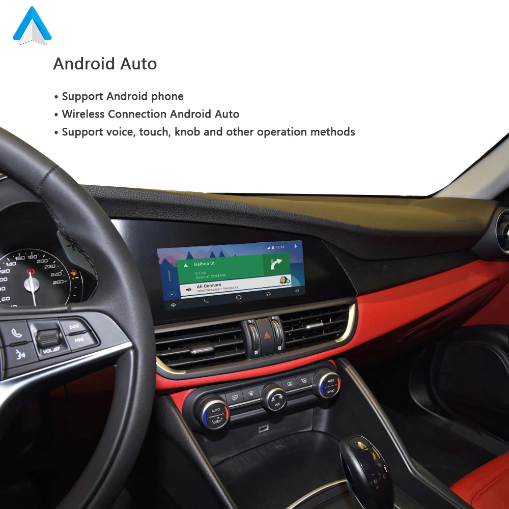 Wireless Apple CarPlay Android Auto Retrofit Car AI Box For Alfa Romeo Stelvio&Giulia/Giulietta Original Screen Upgrade Mirrorin