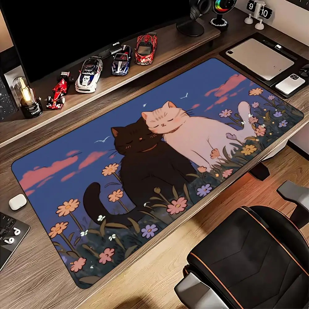 

Cute cat theme Kawaii Mouse Pad Desk Mat gaming mats rubber anti-slip Durable pc accessories keypad mouse pads maus pad rug