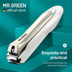MR.GREEN Nail Clippers Anti Splash Fingernail Cutter Stainless Steel Manicure Tools Nail Scissors Detachable Design Nail Trimmer
