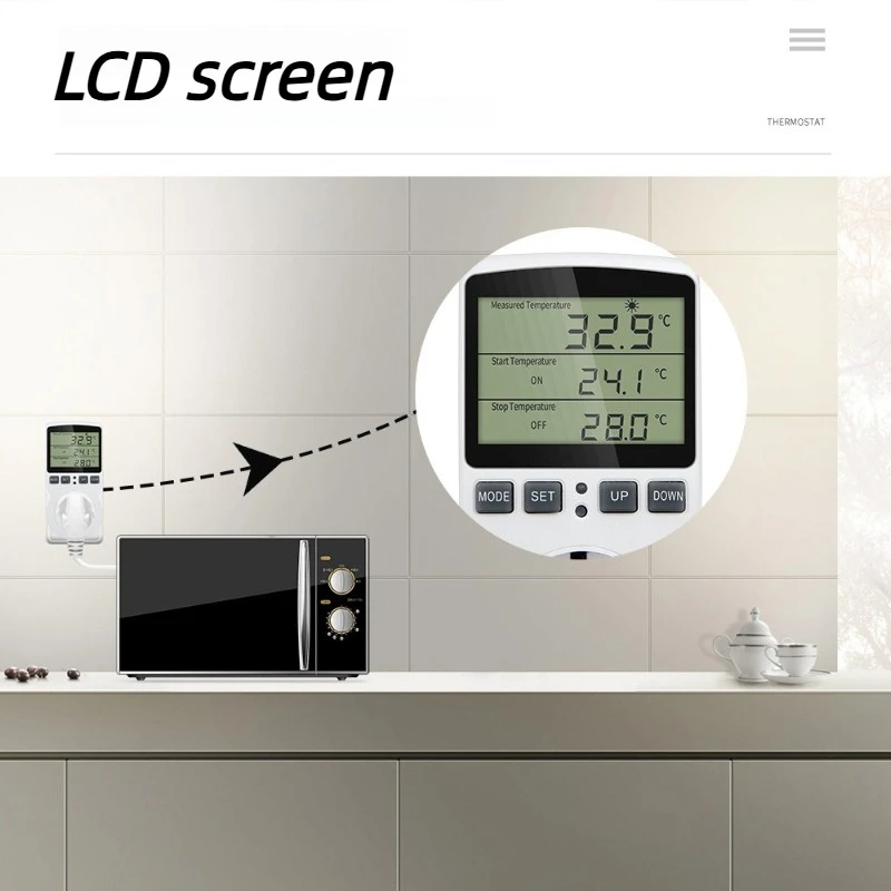 Intelligent Digital Temperature Controller Constant Temperature Timer Switch Temperature Control Socket Electric Power Detector