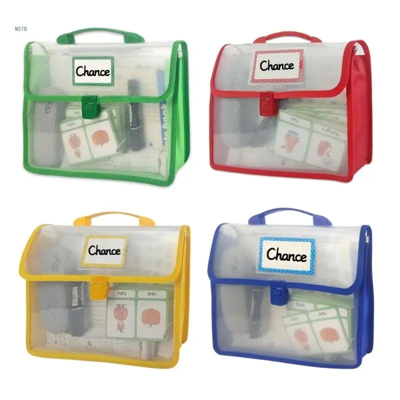 Handheld Document Bag File Bag with Clear Label Window Handheld Book Bag Dropship