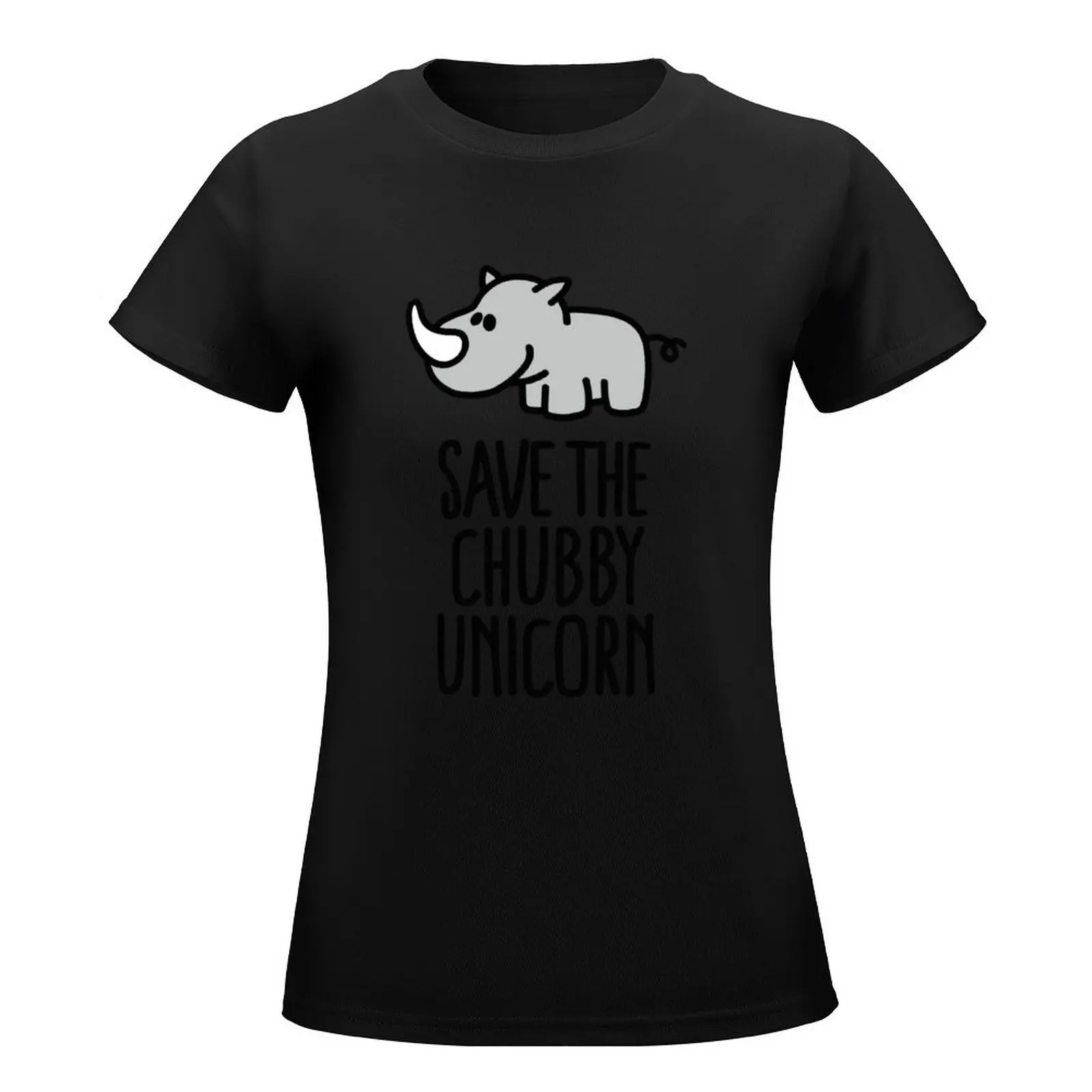 Save the chubby unicorn T-Shirt vintage clothes Aesthetic clothing Womens graphic t shirts